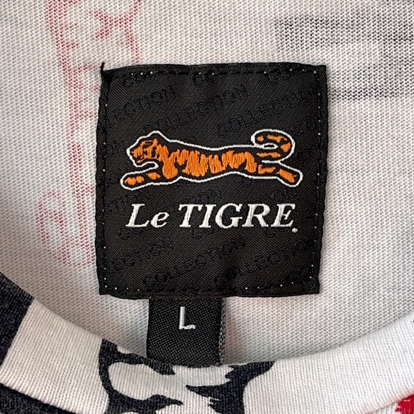 Le Tigre All Over Print Tee Shirt Size Large - Picture 3 of 4
